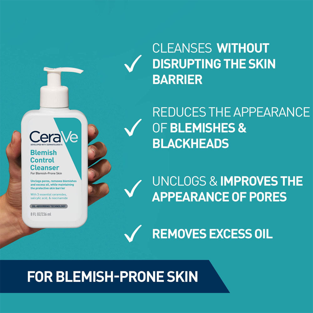 CeraVe Blemish Control Face Cleansing Oil | Acne-Prone Skin Cleanser