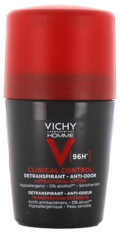 Vichy Homme Clinical Control 96H Deodorant for Men - 50ml Roll-On