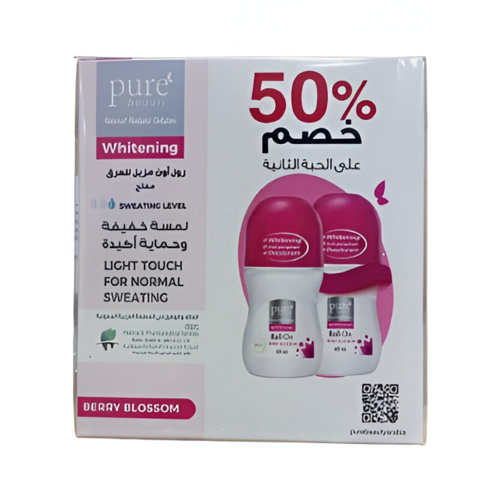 Pure Beauty Deodorant Roll On 60ml Whitening Anti-Perspirant Berry Blossom Kit Pack (50% On Second)