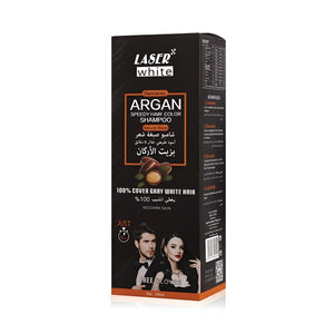 Laser White Color Shampoo Hair  200ml With Argan Oil Black