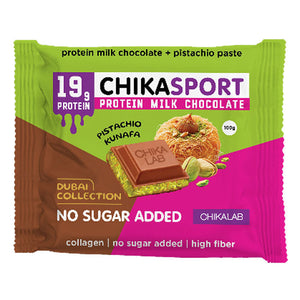 CHIKALAB Milk Chocolate DUBAI COLLECTION With Pistachio Paste And Crispy Dough 100G new