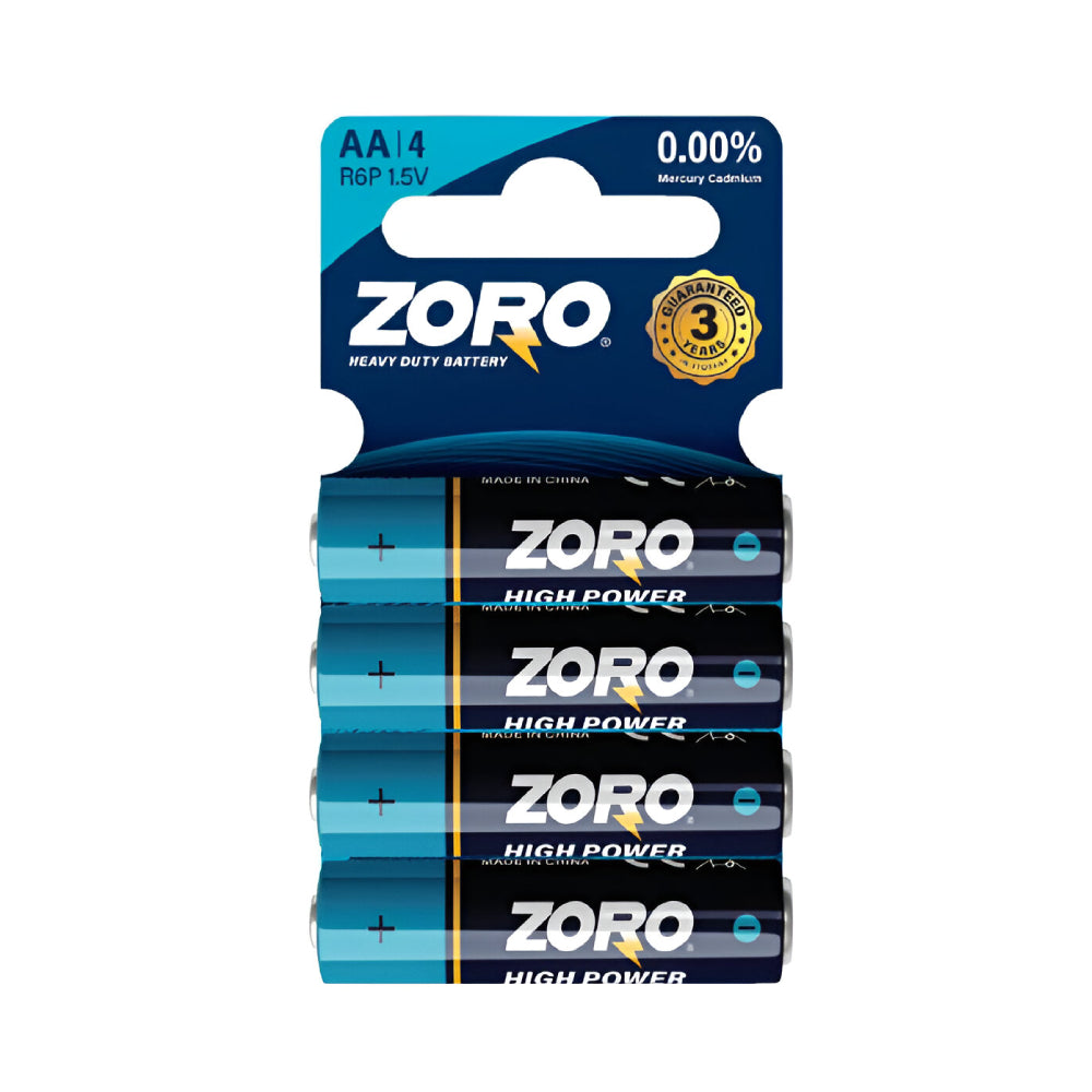 Zoro Battery 4pc High Power AA R6P 1.5V