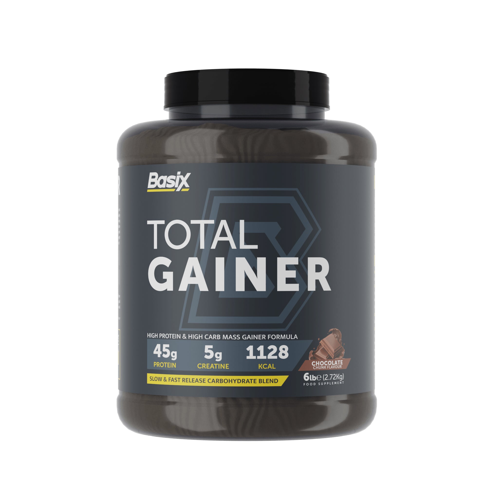 Basix Gain Total Gainer - High Protein Weight Gainer, Chocolate Chunk 6 LB