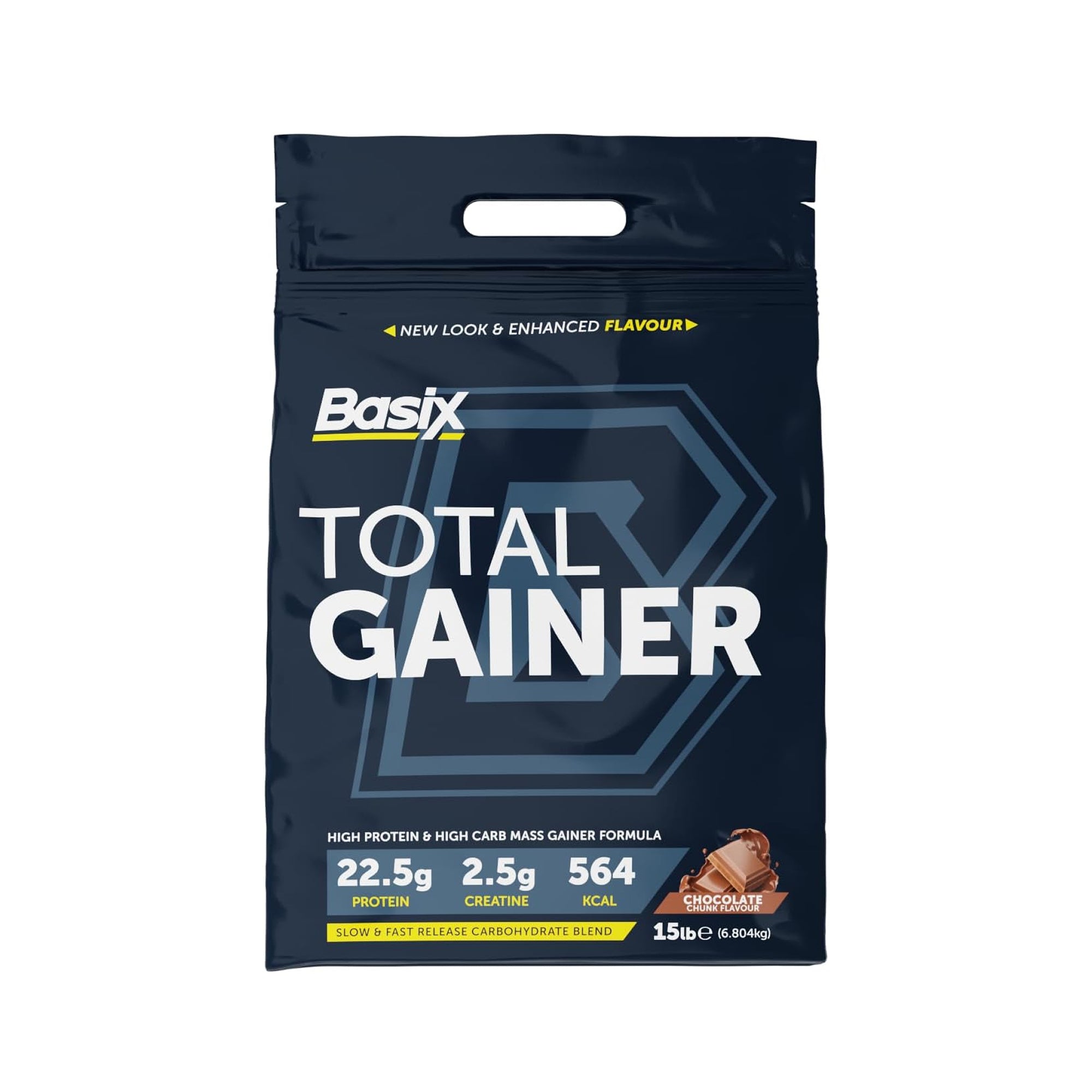 Basix Gain Total Gainer - تركيبة غنية بالبروتين والكربوهيدرات لزيادة الوزن 15 رطل