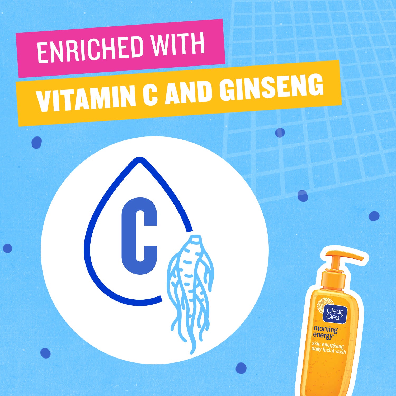 غسول الوجه كلين آند كلير مورنينج إنرجي