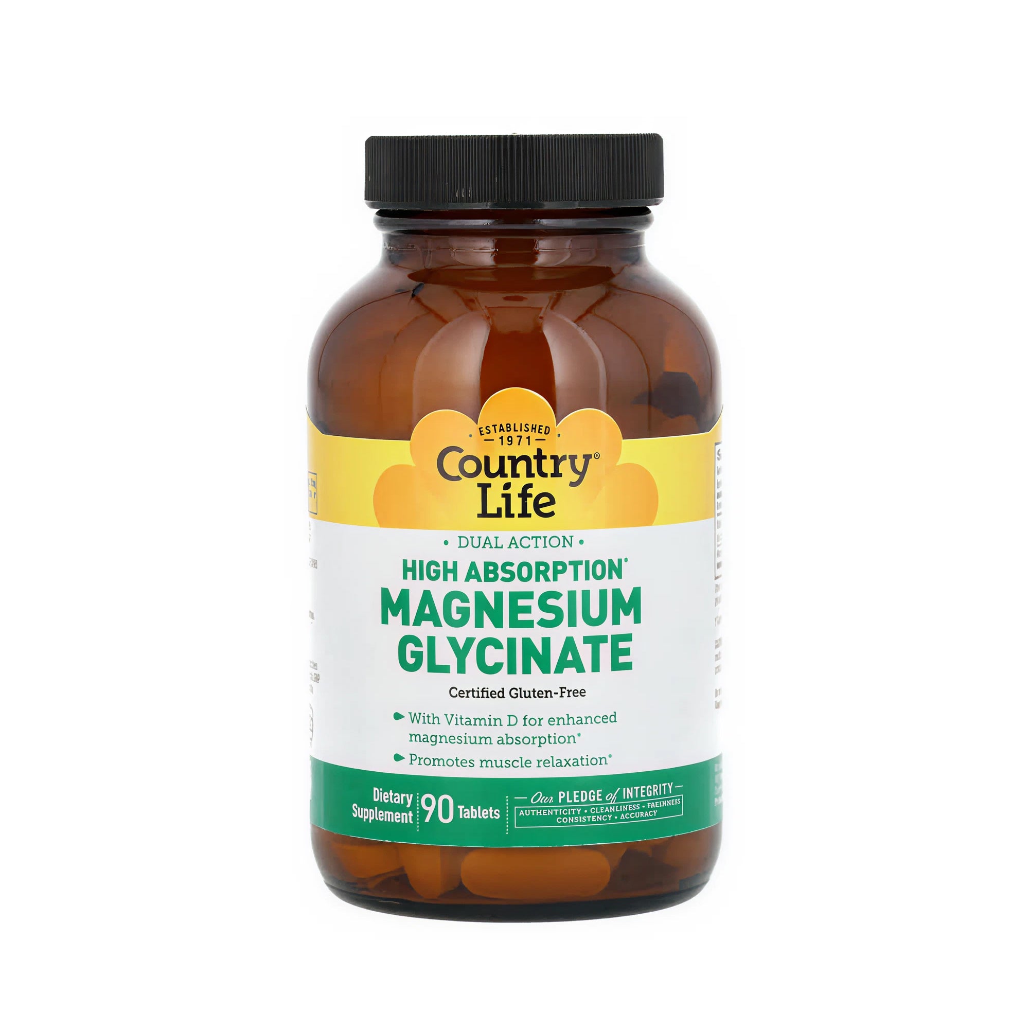 Country Life Dual Action Magnesium Glycinate - 90 Tablets