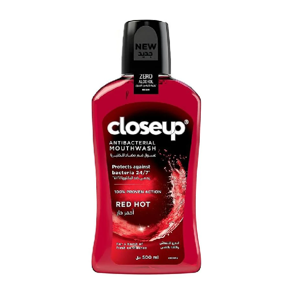 Close UP Close UP Mouth Wash 500ml Anti Bacterial Red Hot