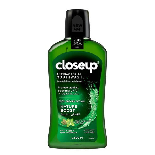 Close UP Close UP Mouth Wash 500ml Anti Bacterial Nature Boost