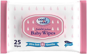 مناديل كول آند كول للأطفال - عبوة سفر فائقة النعومة وخالية من الكحول