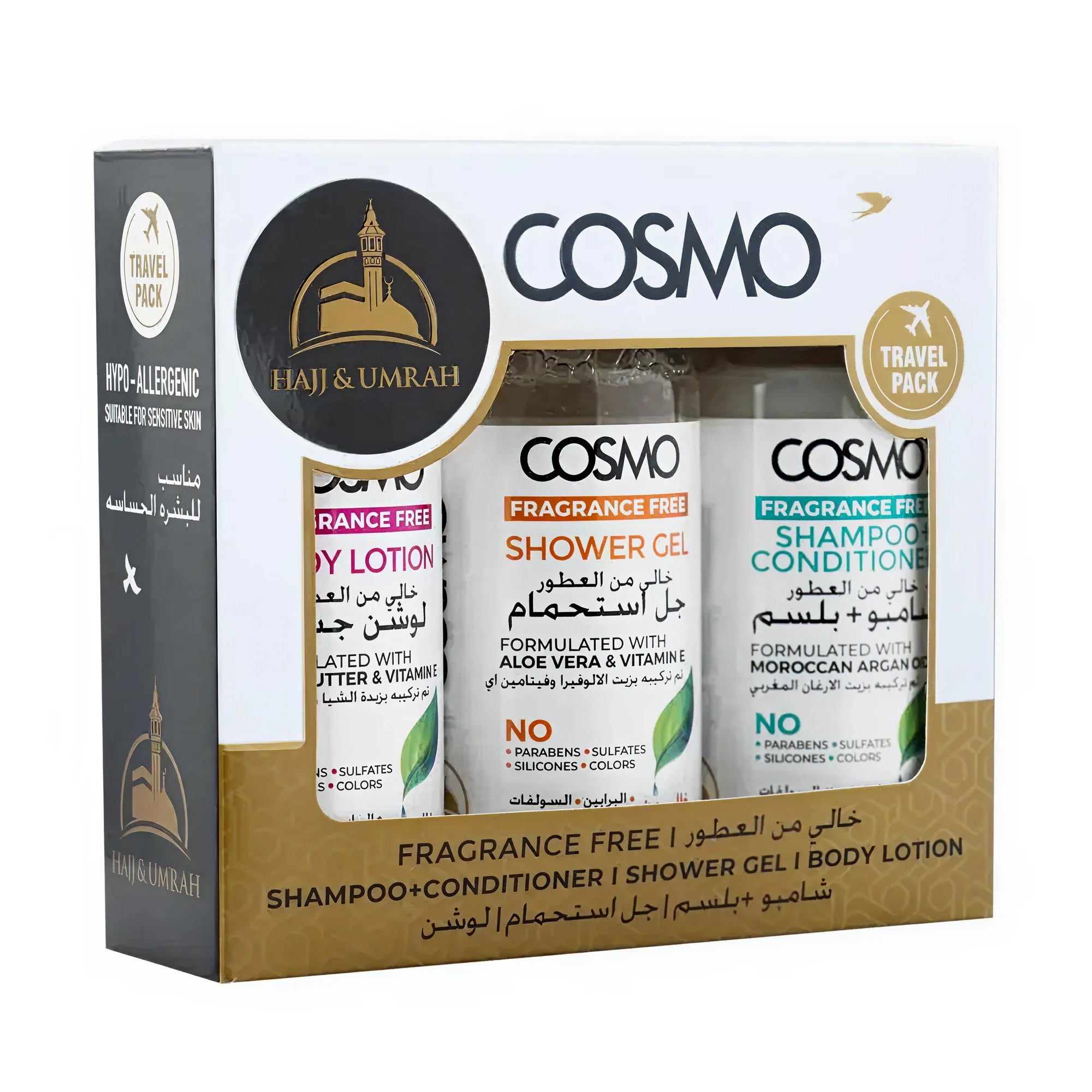 Cosmo Hajj and Umrah Fragrance Free Set 3x300ml