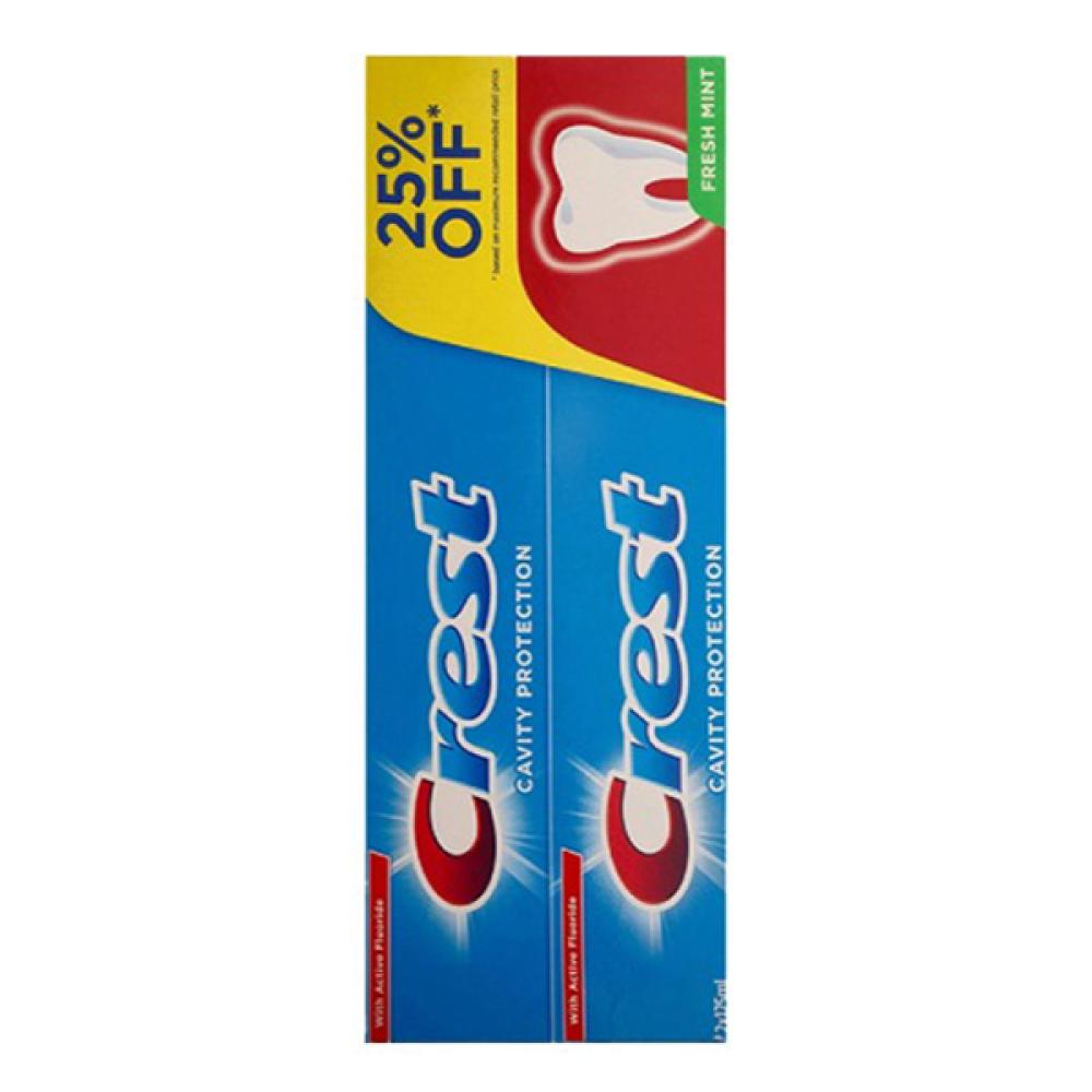 Crest Crest Toothpaste Cavity Protection Fresh Mint 2x125ml