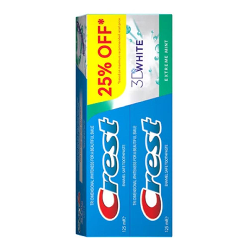 Crest Crest Toothpaste 125ml 3D White Extreme Mint 1+1
