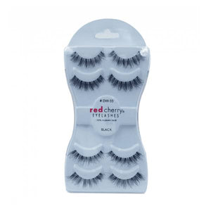 Red cherry eyelashes set #dw03 4 pairs