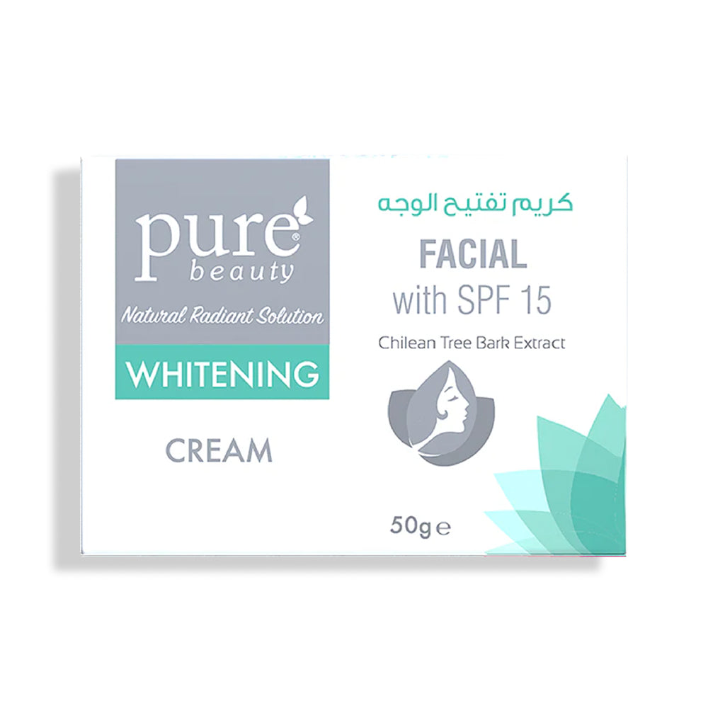 Pure beauty whitening cream 50g with sunscreen spf 15