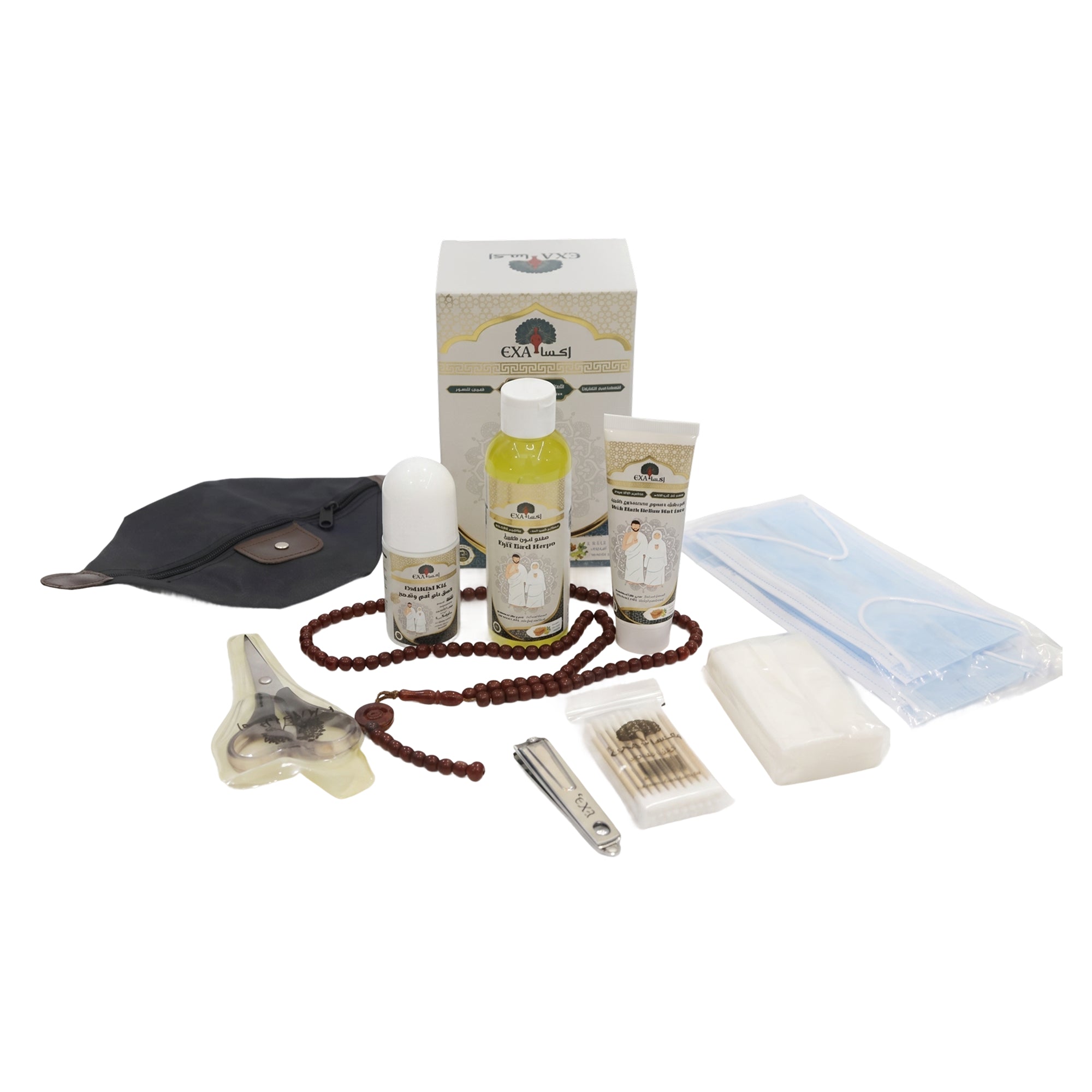 EXA Hajj & Umrah Personal Care Set (Fragrance-Free Shampoo, Cream, Soap & Deodorant)