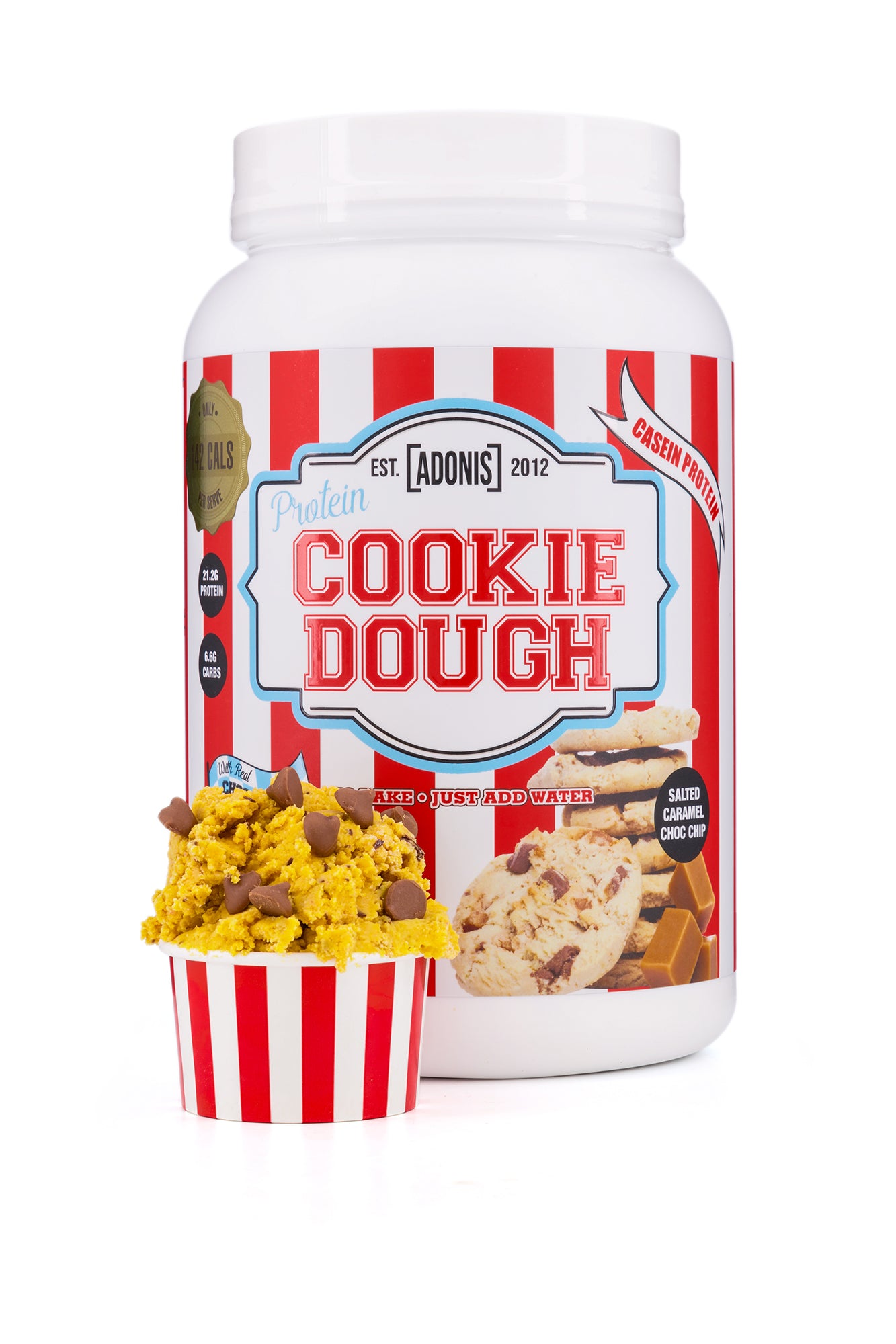 Protein Cookie Dough (Casein Protein) - Salted Caramel Choc Chip 1kg