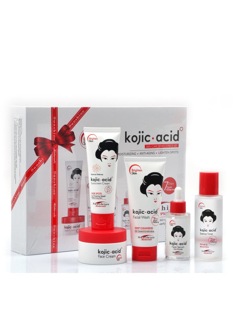 Sunshine naturals kojic acid skin care set 5 pcs