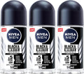 Nivea Men Black & White Invisible Deodorant Roll On - 3 x 50ml