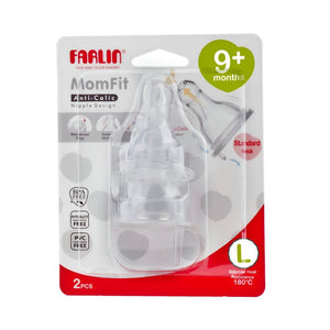 Farlin Nipple 2pc AC 21011L Large Silicone Size 9 Months