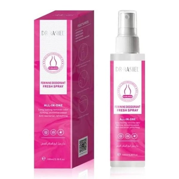 Dr.rashel feminine spray 100ml 24k gold collagen refreshing deodorant