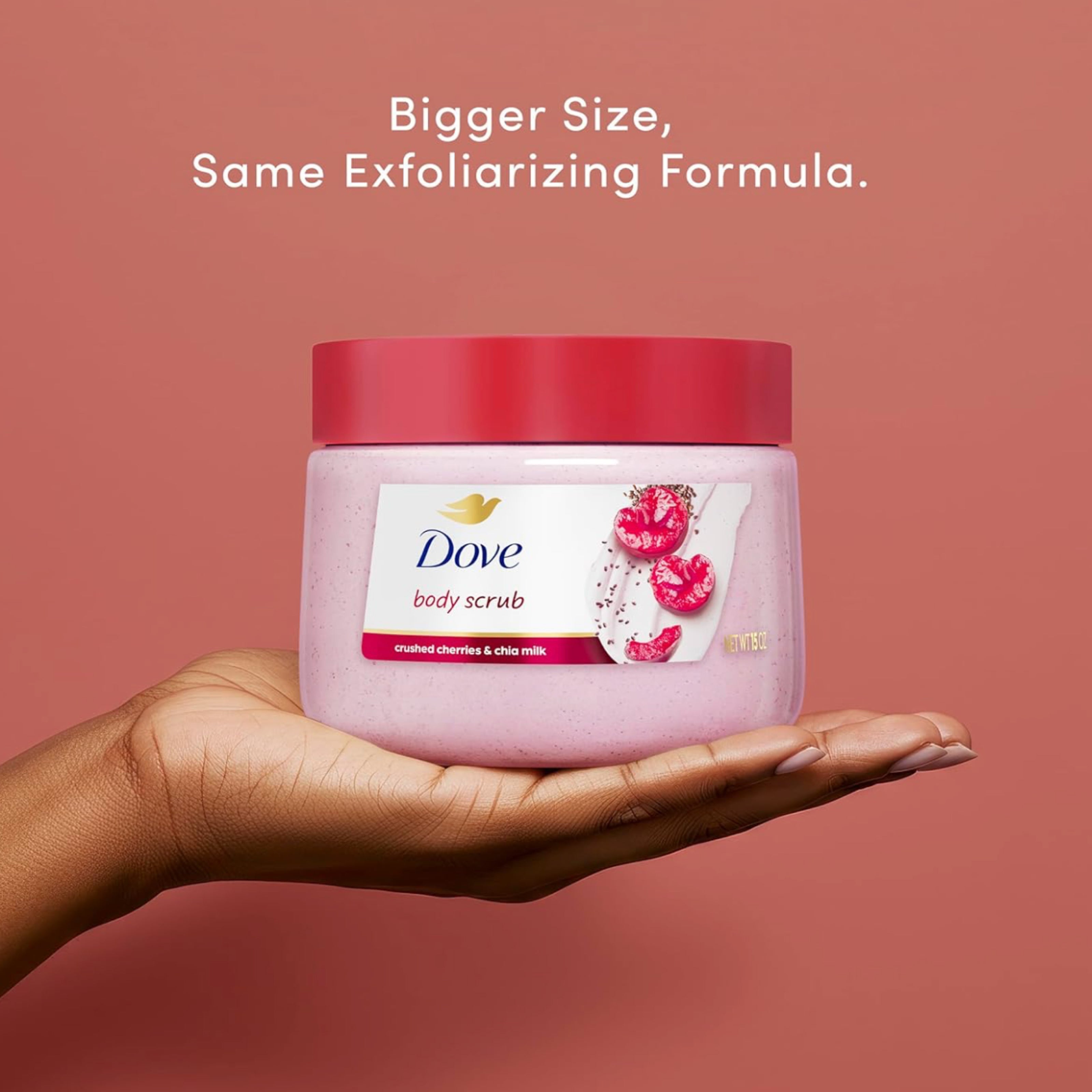 Dove Body Scrub – Exfoliating Cherry & Chia Milk Skin Cleanser (425g)