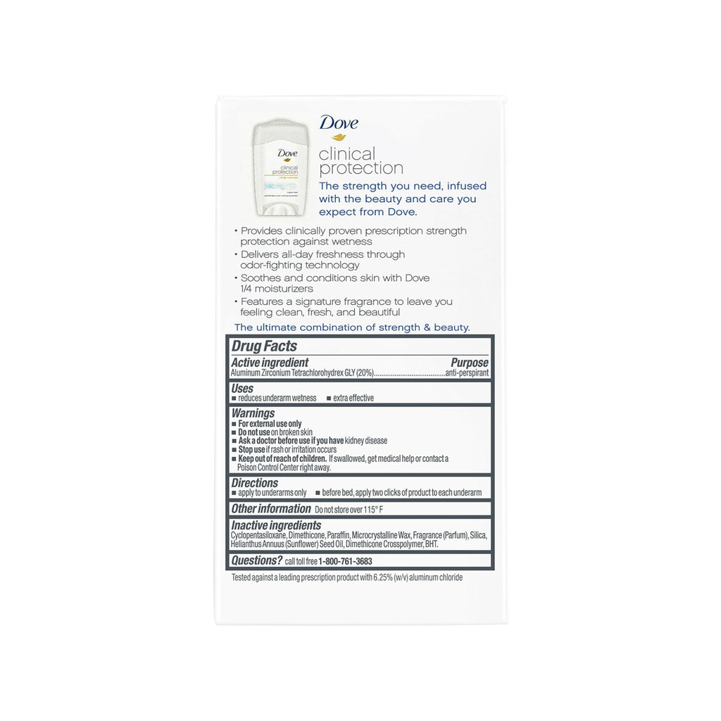 Dove Clinical Protection Deodorant – Original Clean Scent 48g