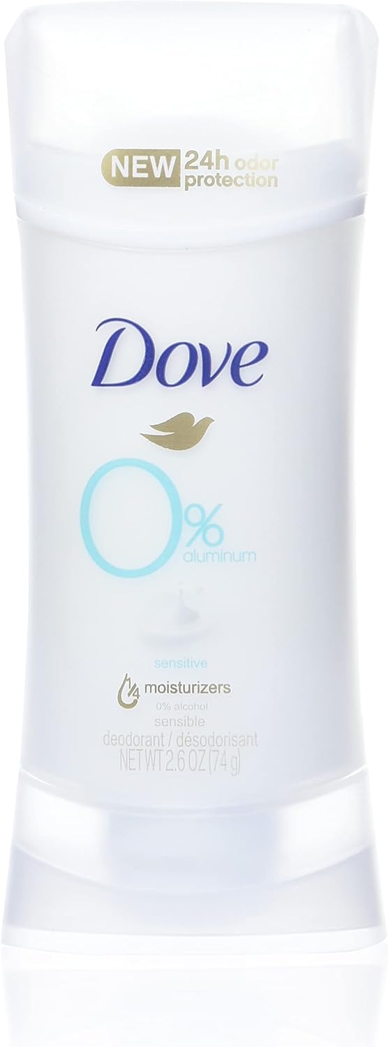 Dove 0% Aluminum Deodorant Stick | Sensitive Skin Fragrance-Free 74g