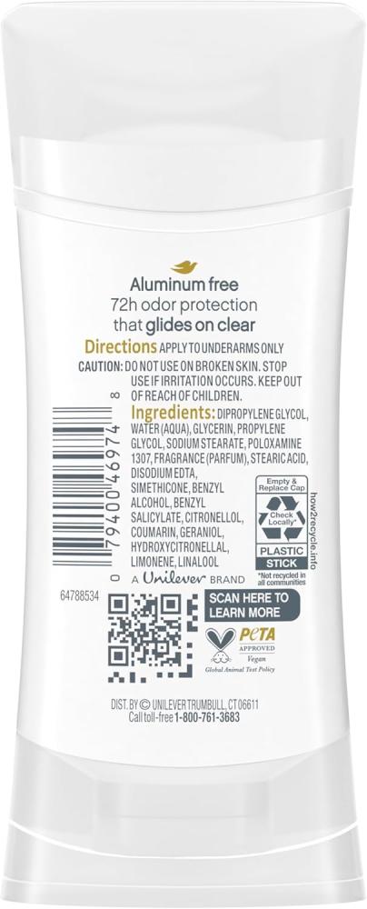 Dove Aluminum-Free Deodorant – Lavender & Vanilla 74g