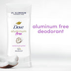 Dove Aluminum-Free Deodorant Stick – Coconut & Pink Jasmine (74g)
