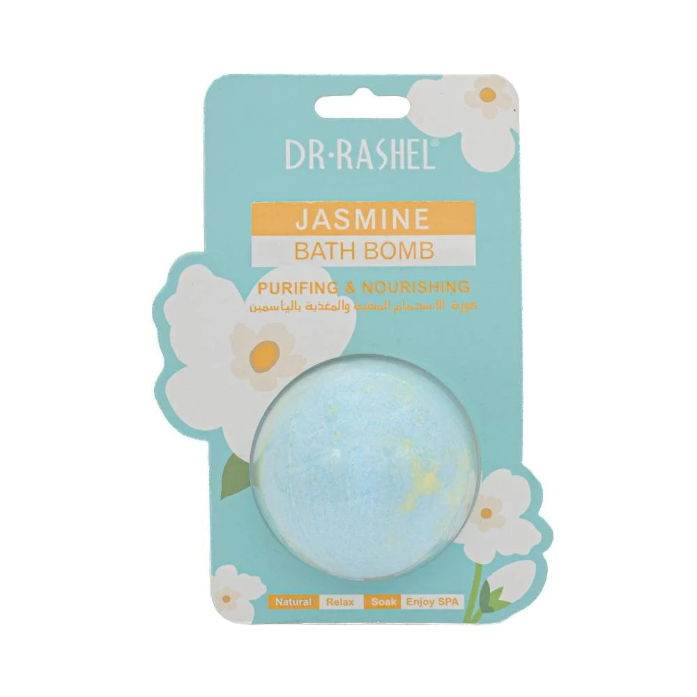 قنبلة الاستحمام المنقية بالياسمين من دكتور راشيل – عناية مغذية بالبشرة
