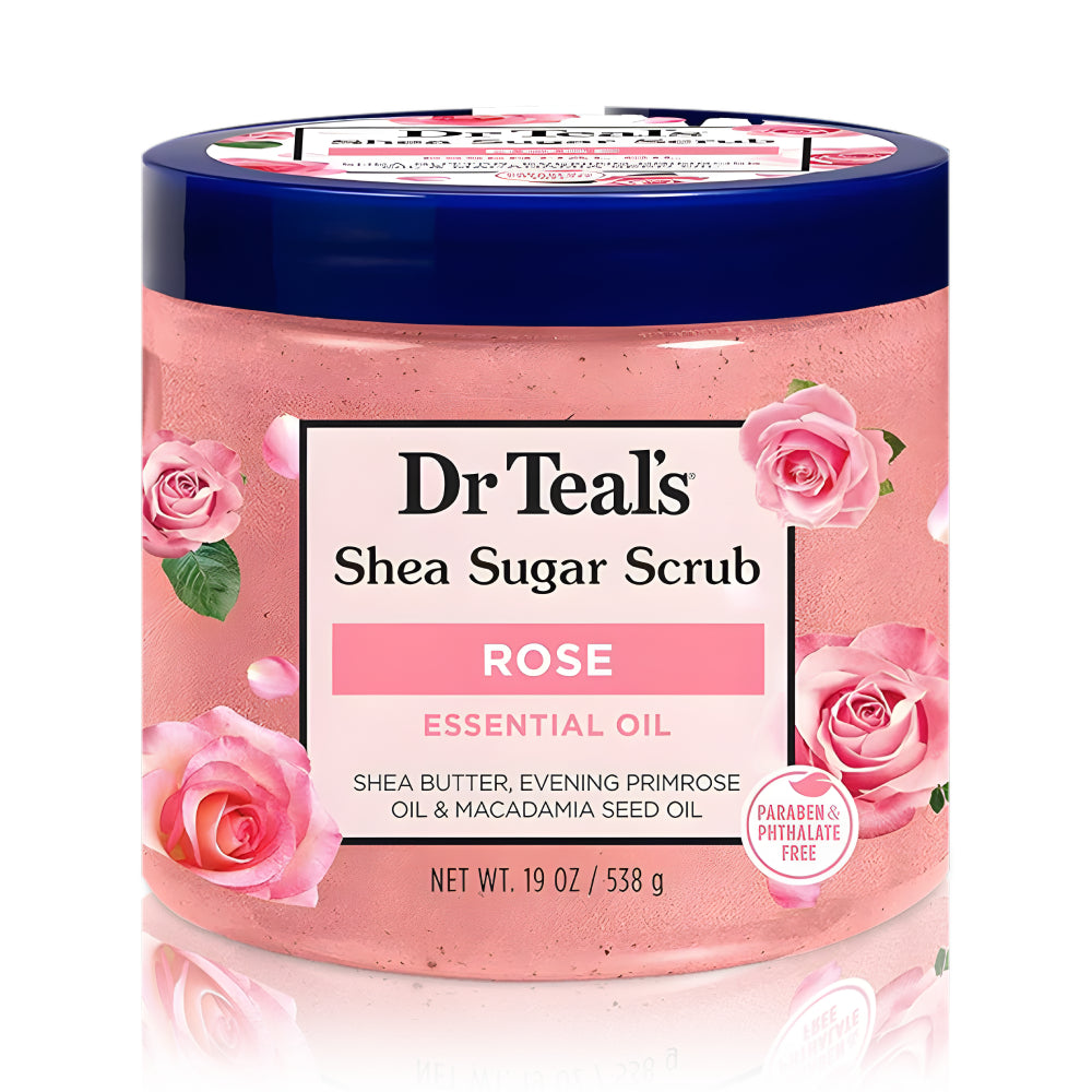 Dr-Teals-Body-Scrub-538g-With-Sugar-Rose-Oil-And-Shea-Butter-