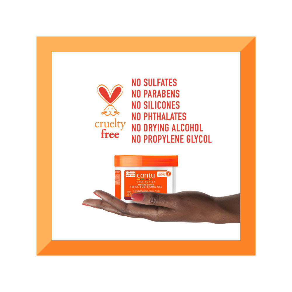 Cantu Hair Gel Twist And Lock For Moisturizing Shea Butter 370g