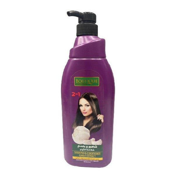 Boutique Hair Shampoo & Conditioner 1000ml 2in1 With Garlic Extract