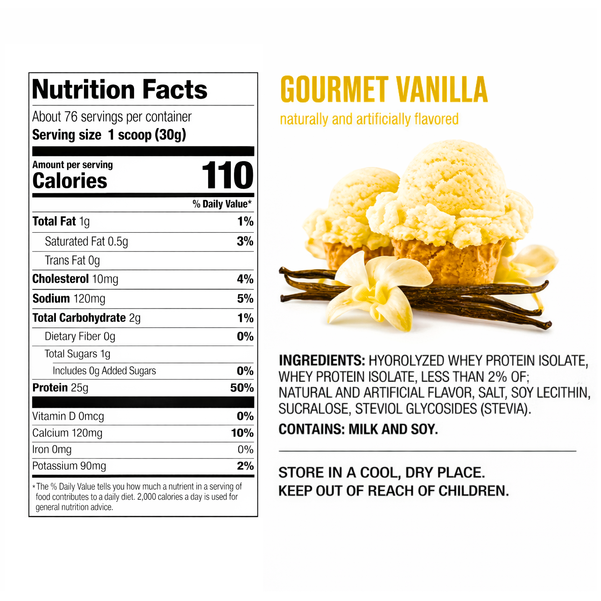 Dymatize ISO 100 - Gourmet Vanilla - 5 LB