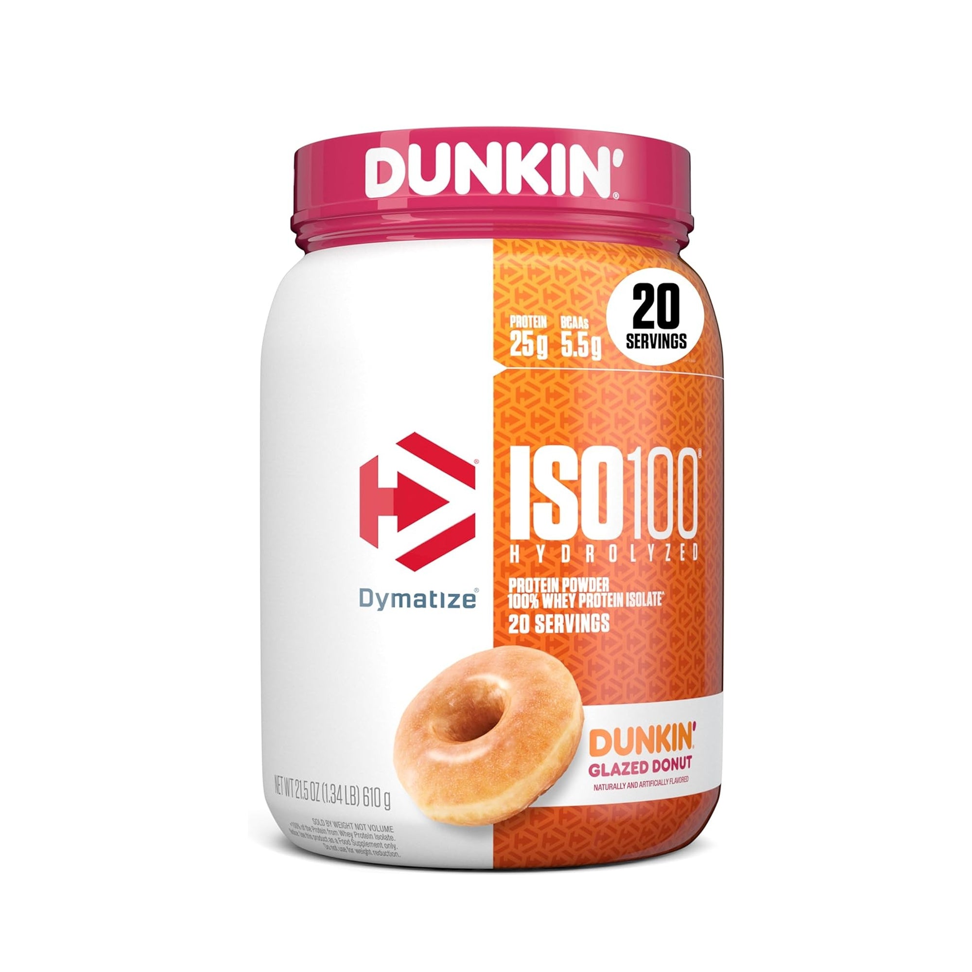 Dymatize ISO 100 Whey Protein Isolate - Dunkin Glazed Donut - 610g