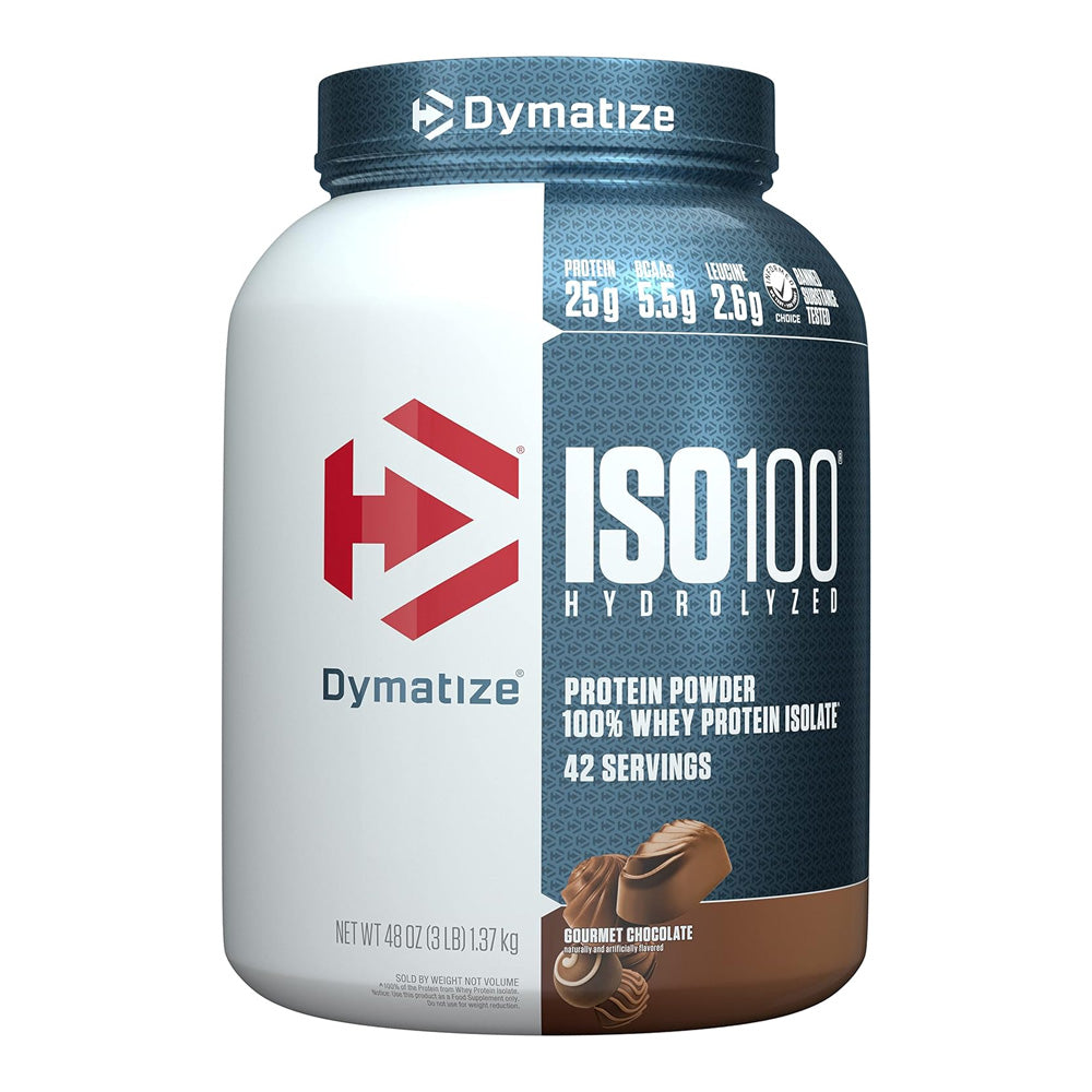 Dymatize ISO 100 Whey Protein Isolate - Gourmet Chocolate - 3 Lbs