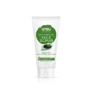 فاسو فايس سكراب 150 مل لتنقية البشرة، غني بزيت النيم والرمل الأسود الطبيعي