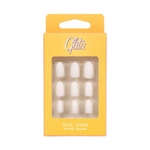 Glitz Nails 8 Ovil Shape Matte White