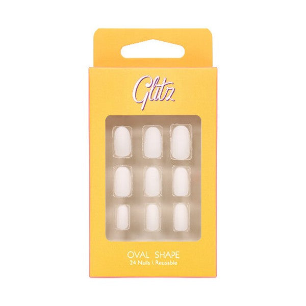 Glitz Nails 8 Ovil Shape Matte White