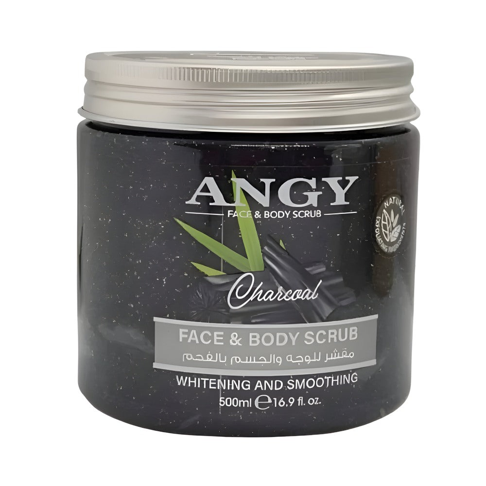 مقشر الوجه والجسم Angy 500 مل مع الفحم النباتي