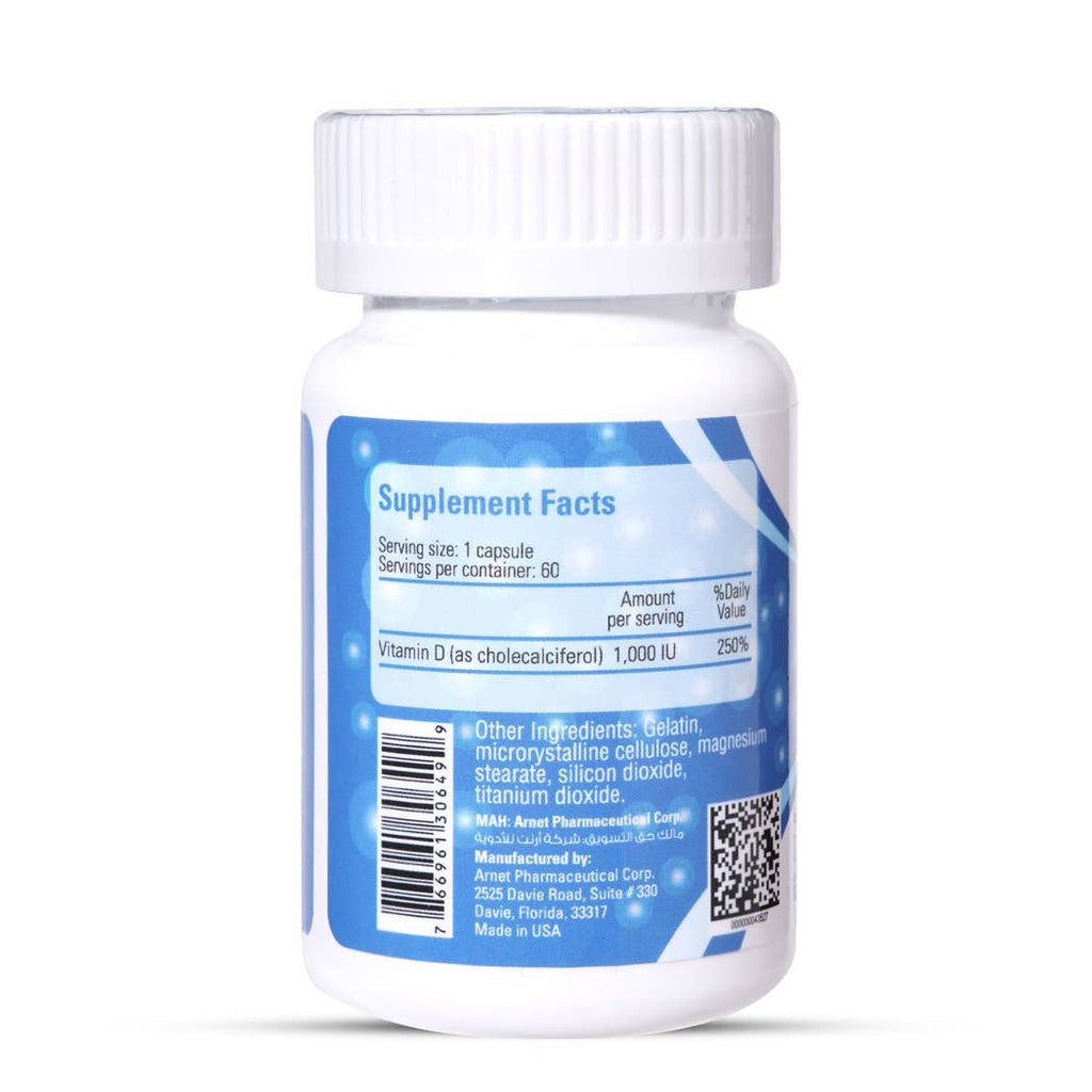 Essential Vitamin D3 1000 IU – Bone Health & Immune Support Supplement