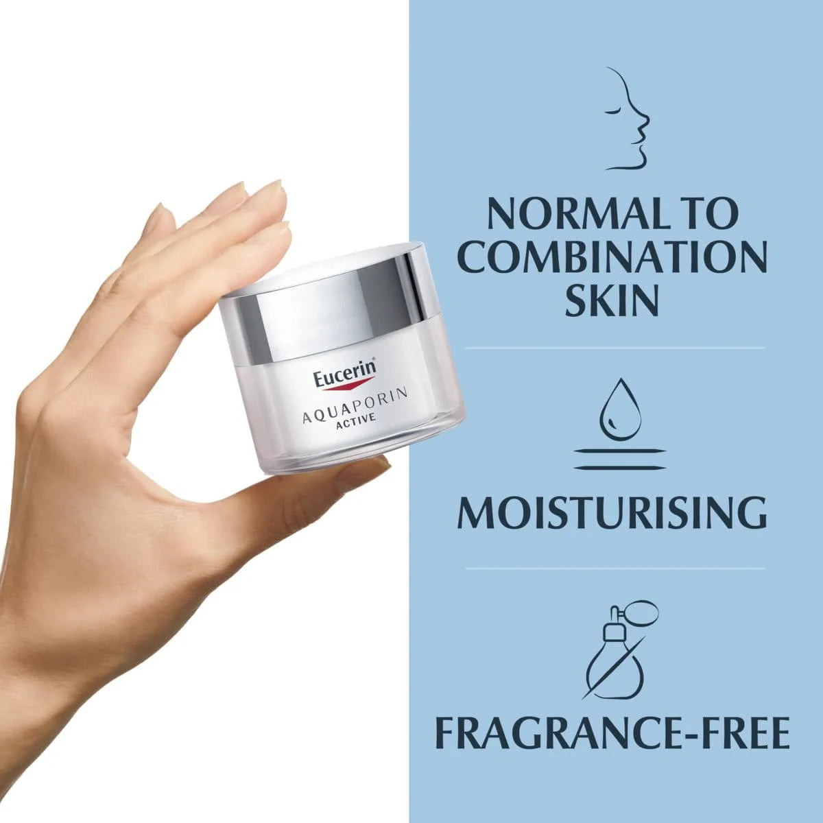 Eucerin Aquaporin Active Facial Moisturizing Cream for Normal to Combination Skin – 50 ml