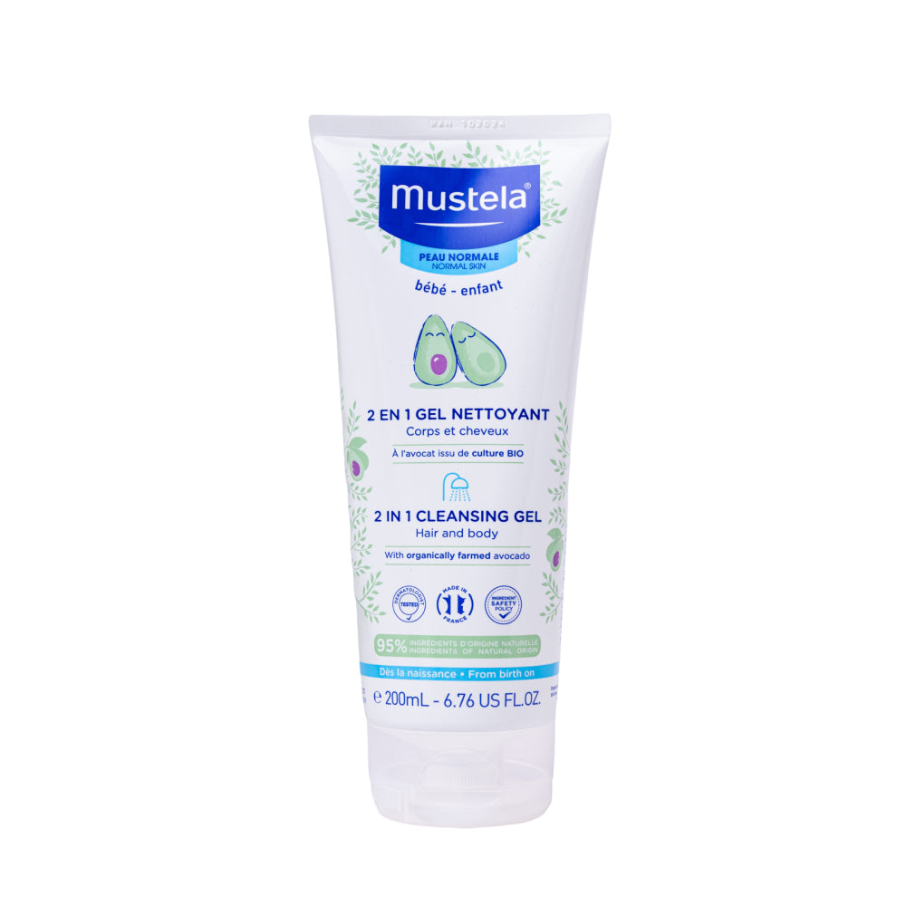 MUSTELA Baby Cleansing Gel 200 ml Hair & Body - Tube