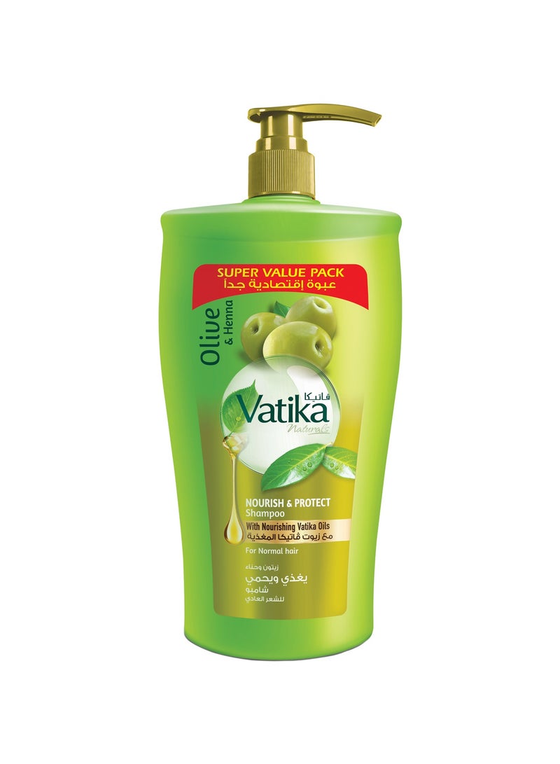 Vatika nourishing & protecting shampoo with olive & henna   1000 ml