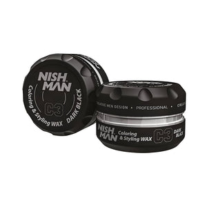 Nishman hair coloring & styling wax 100ml c3 dark black