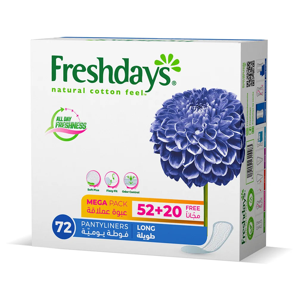 Freshdays Long Pads – Natural Cotton Feminine Pads for Leak Protection