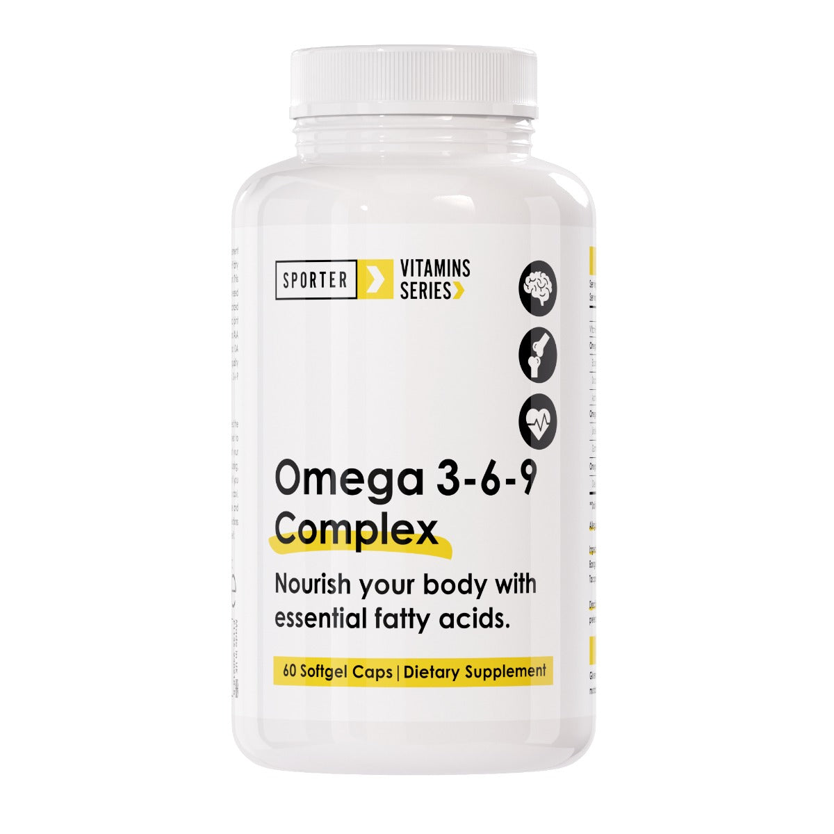 Sporter - Omega 3-6-9 Complex 1000 mg - Unflavored - 60 Softgels 