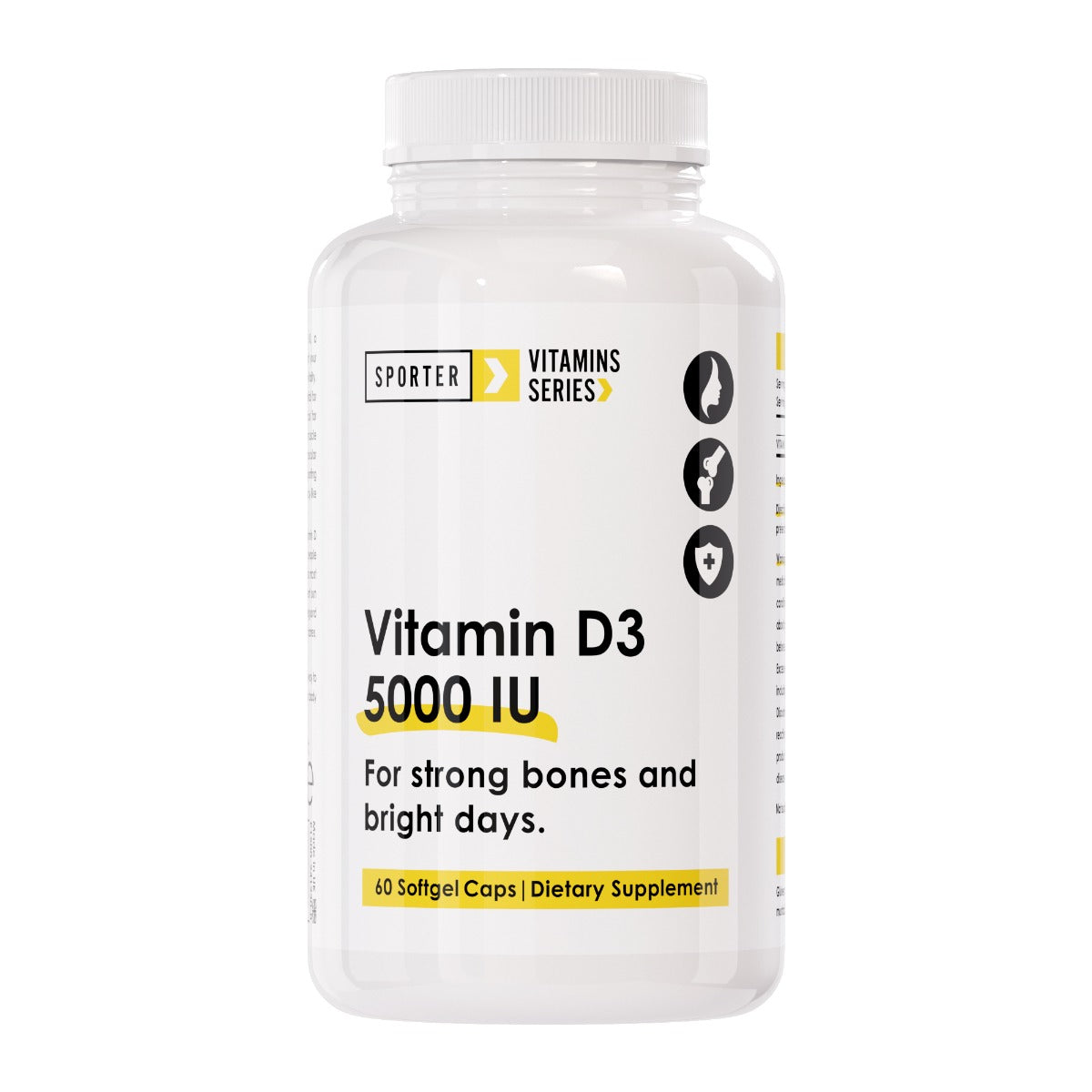 Sporter - Vitamin D 5000 IU - Unflavored - 60 Softgels 