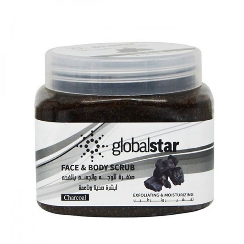 Global Star Face & Body Scrub 500ml With Charcoal