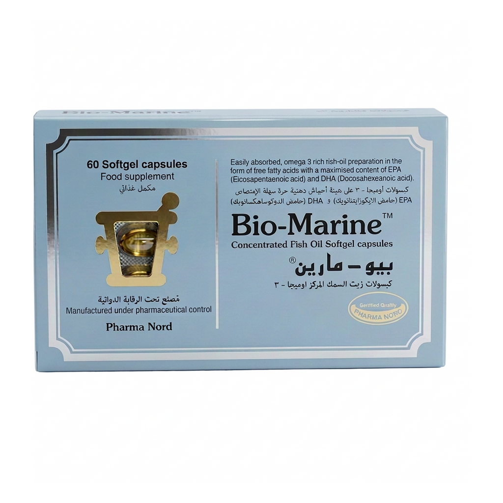 فارما نورد بيو-مارين أوميغا-3 – زيت السمك EPA و DHA 60 كبسولة
